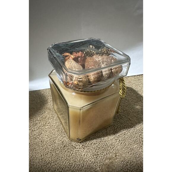 Colonial Candle Of Cape Cod Spiced Fruit Pillar Candle In Jar Potpourri Lid RARE - Picture 1 of 8